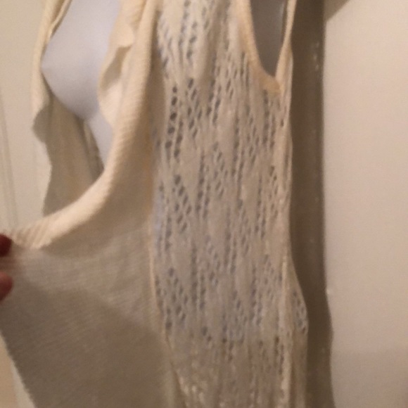 WET SEAL SLEEVELESS LONG OPEN CARDIGAN JUNIOR SMALL - Picture 4 of 9